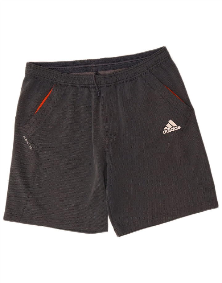 ADIDAS Short de Sport Climalite Homme Gris Moyen Polyester