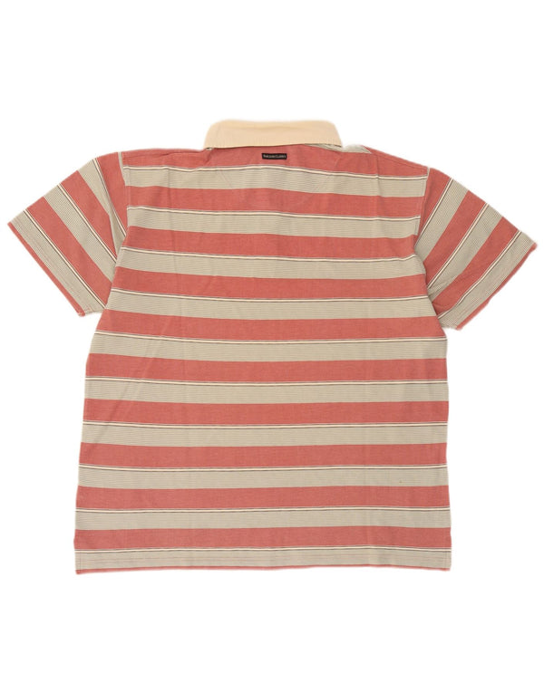 Marlboro Classics Polo Rugby Homme XL Rouge Rayé Coton