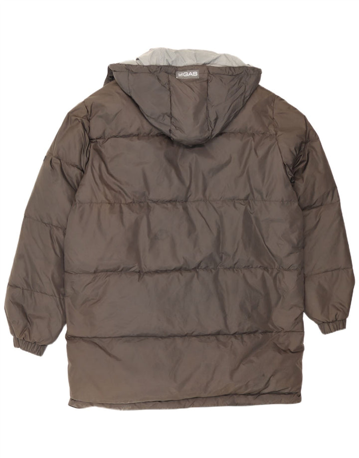 Gas Manteau rembourré à capuche pour homme UK 40 Large Gris