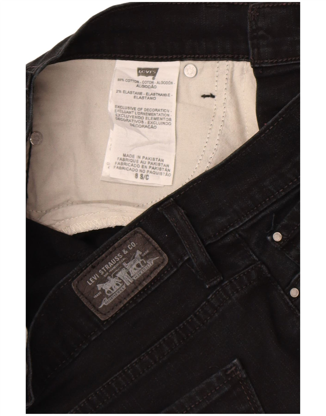 Levi's Jean bootcut amincissant 512 pour femme US 8 Medium W27 L28 Coton noir