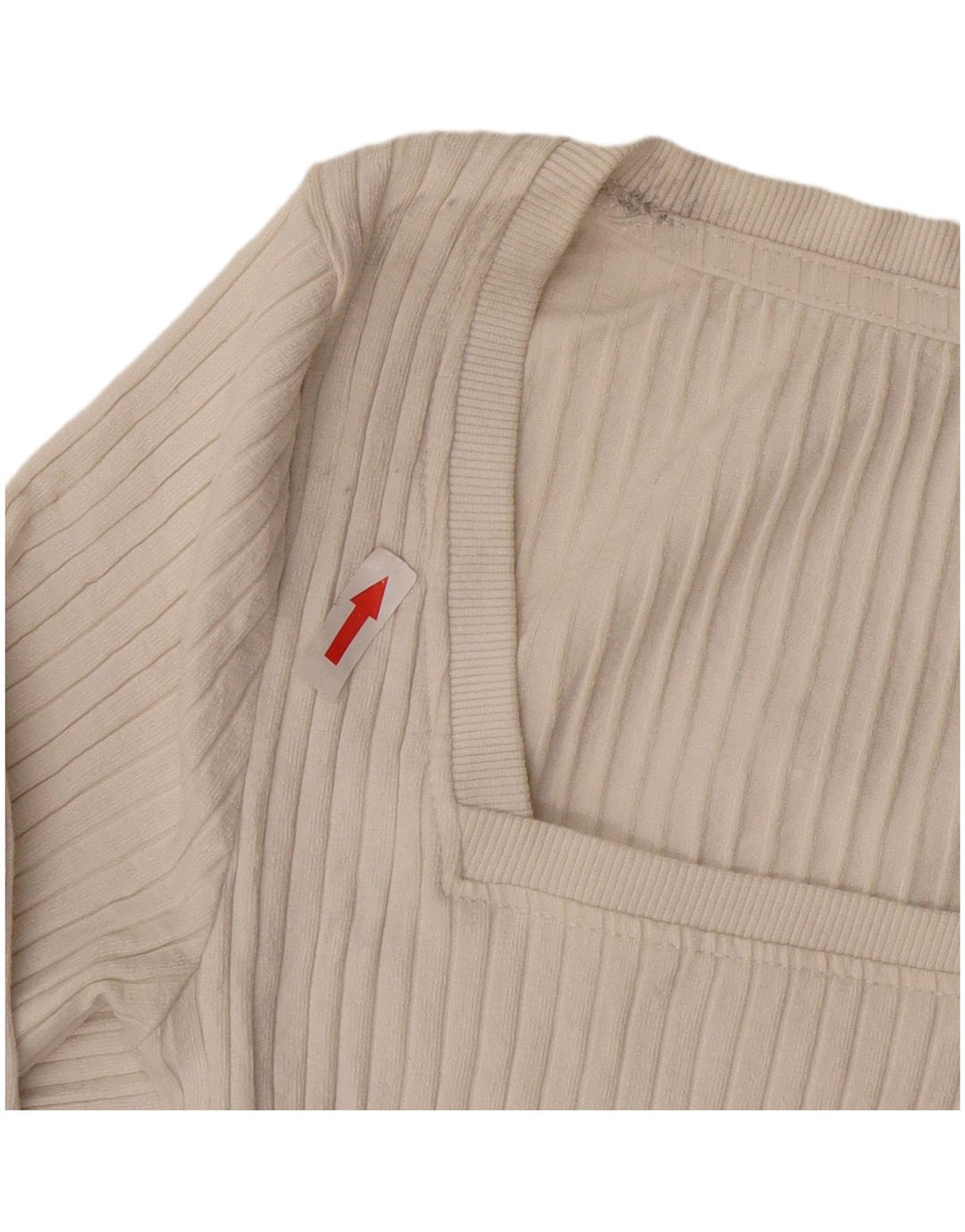 Zara Womens Crop Top Manches Longues UK 10 Petit Beige