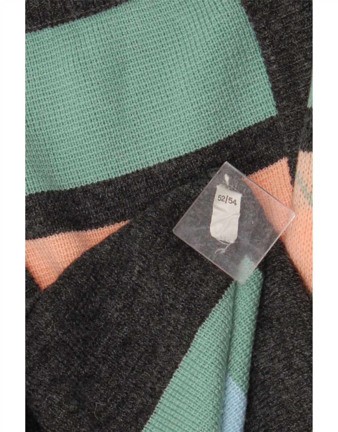 VINTAGE Pull Cardigan Homme IT 52/54 Grand Fair Isle Multicolore