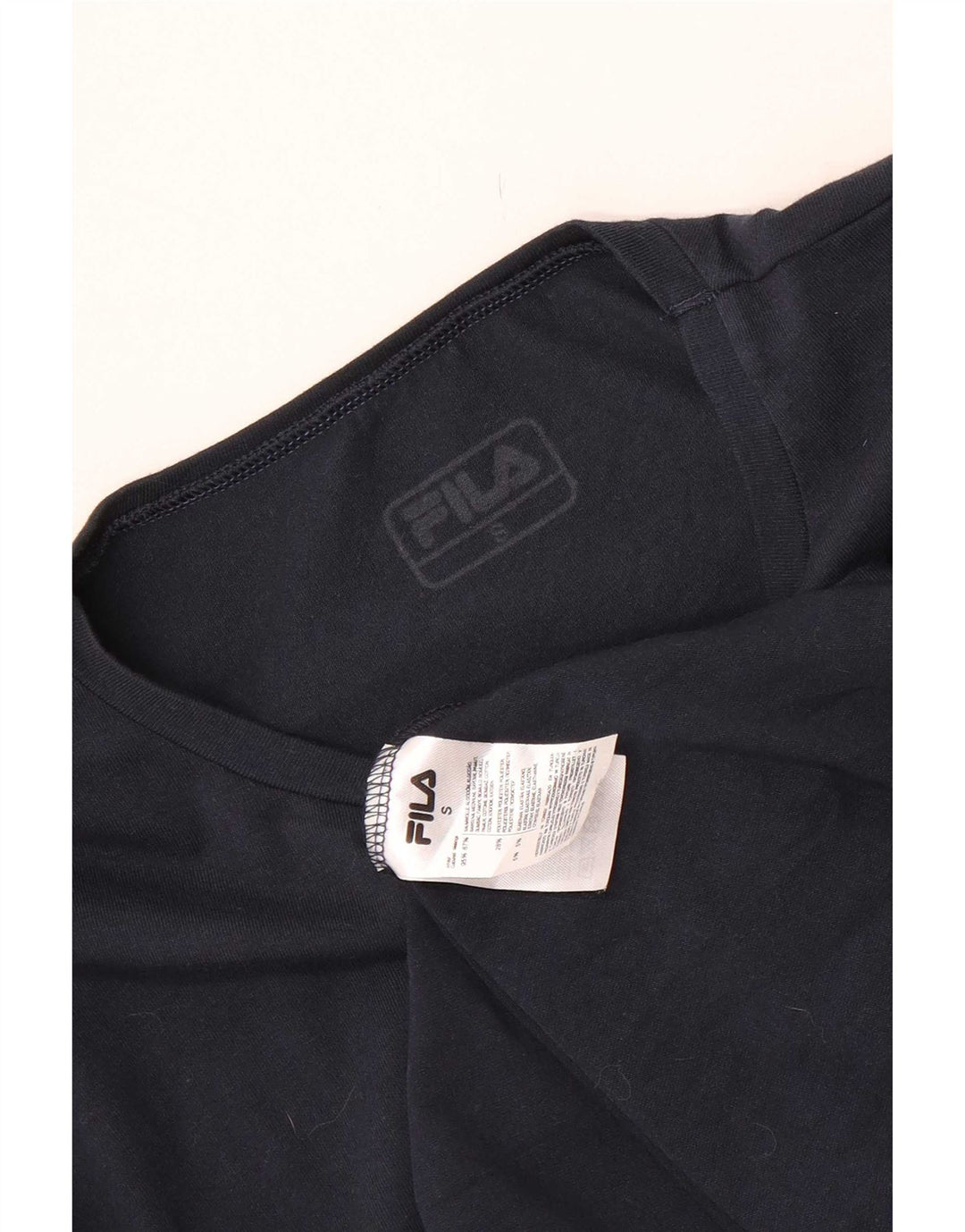 Fila T-Shirt Homme Haut Petit Bleu Marine Coton
