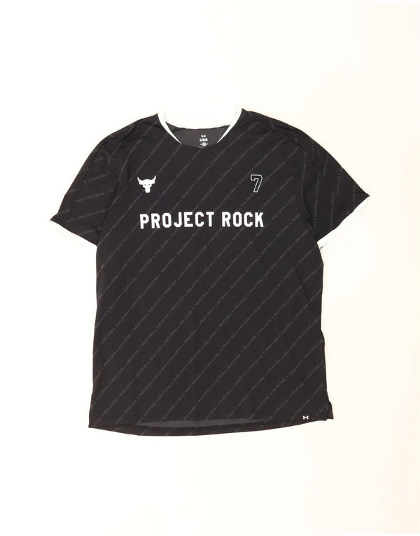 Under Armour T-Shirt Graphique Homme Grand Noir Rayé Nylon Sports