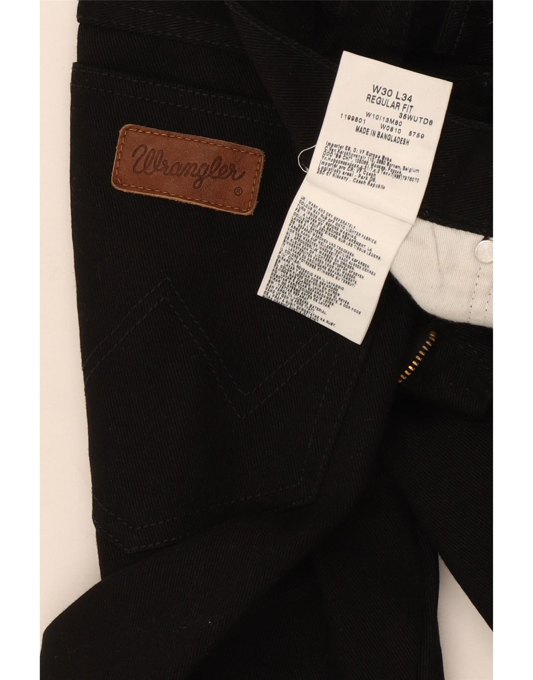 Wrangler Jean droit homme W30 L31 coton noir