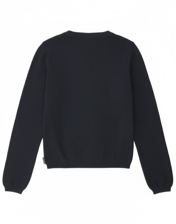 Playlife Femmes Crop Cardigan Pull UK 12 Moyen Bleu Marine Polyamide