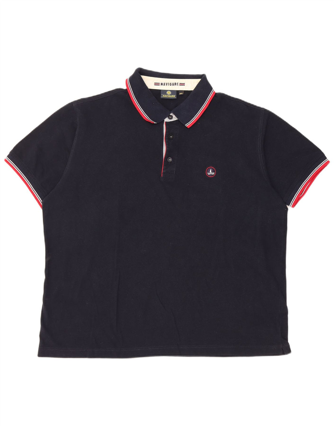NAVIGARE Polo Homme 3XL Bleu Marine Coton
