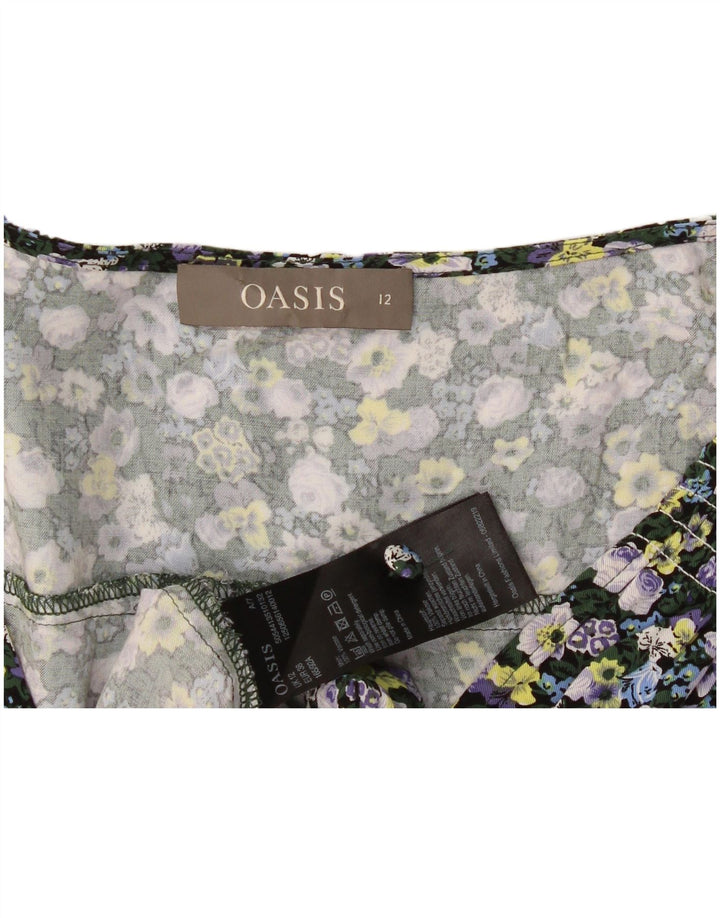 Oasis Chemisier Femme UK 12 Medium Multicolore Floral Viscose
