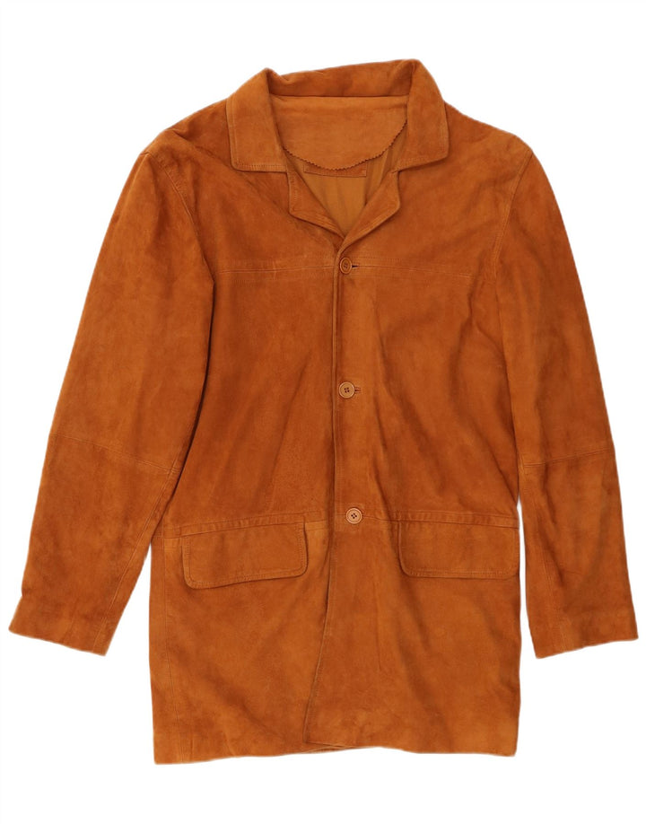 VINTAGE Veste en Daim Homme IT 52 XL Cuir Beige