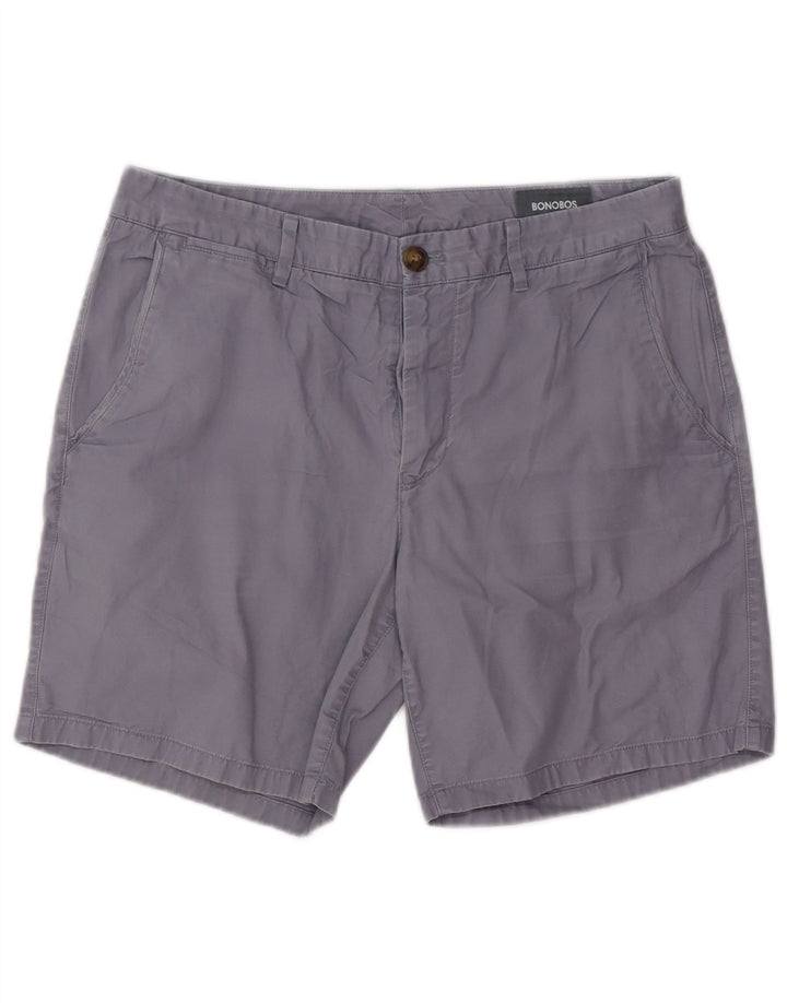 BONOBOS Short Chino Homme W32 Gris Moyen Coton