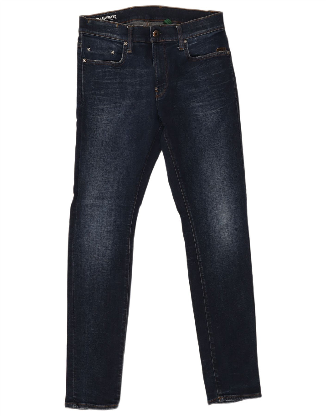 G-STAR Femme Revend Skinny Jeans W30 L32 Bleu Marine Coton