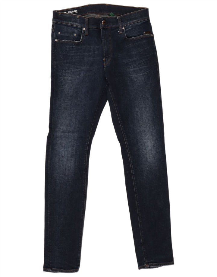 G-STAR Femme Revend Skinny Jeans W30 L32 Bleu Marine Coton