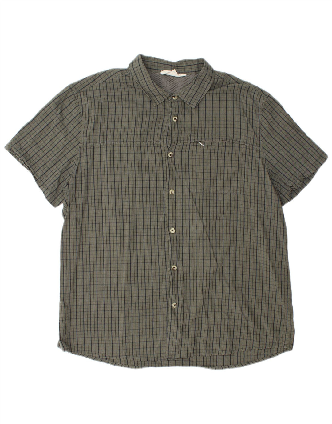 Mountain Warehouse Chemise à manches courtes pour homme 2XL Vert à carreaux