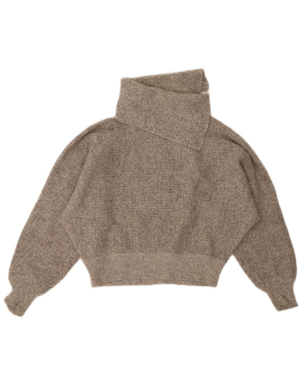 BAGARRY Pull court à col roulé pour femme UK 14 Grand gris moucheté