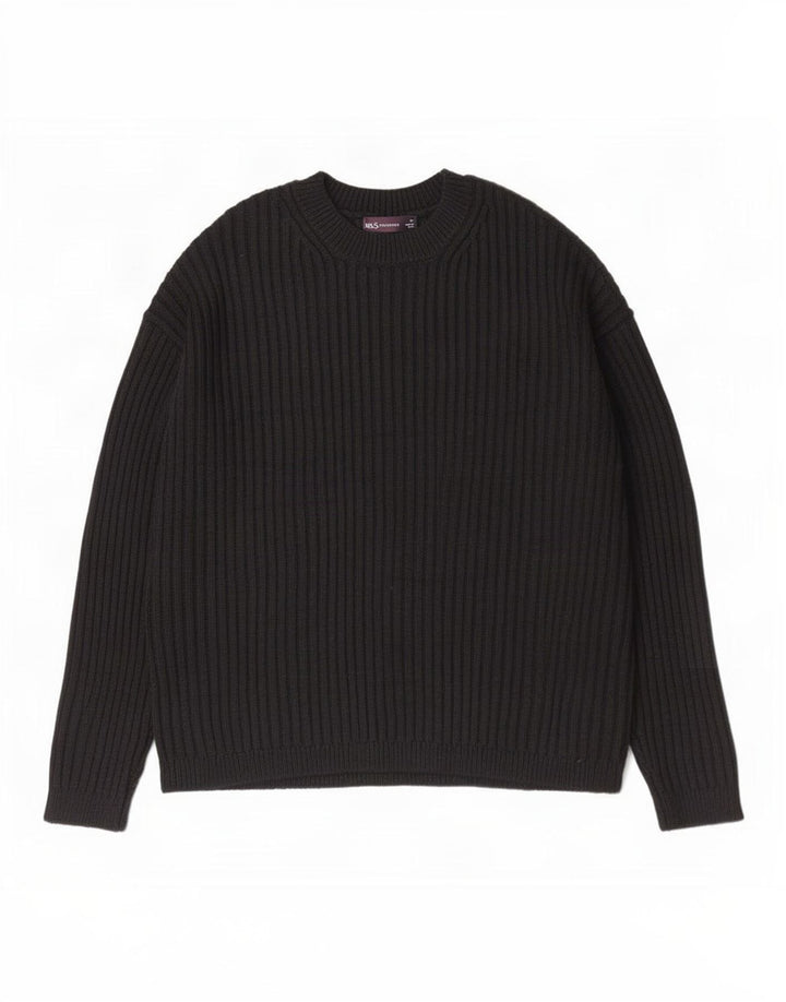 Marks & Spencer Pull à col rond pour femme UK 14 Noir moyen