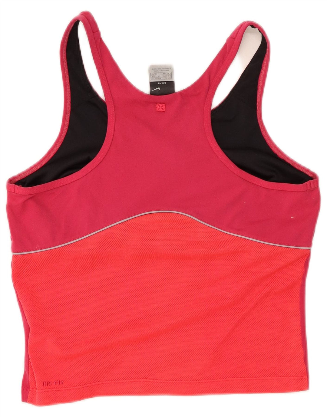 NIKE Débardeur court Dri Fit pour femme UK 16/18 XL Rose Colourblock