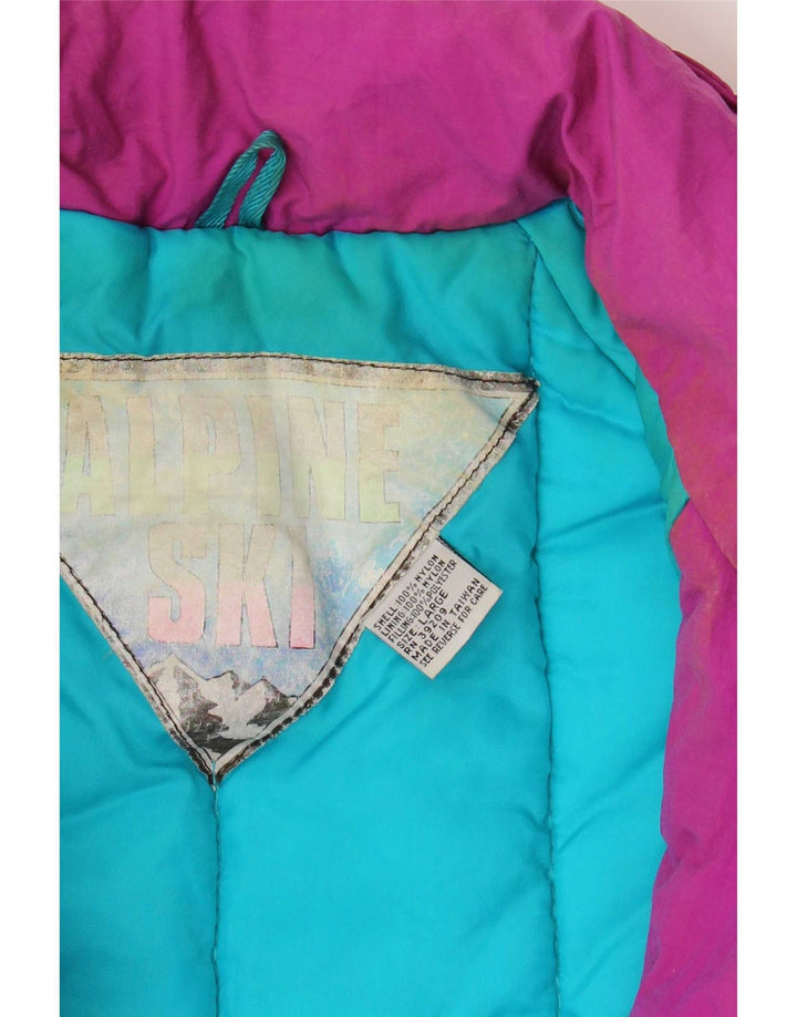 veste de ski homme vintage UK 40 Grand nylon colourblock multicolore