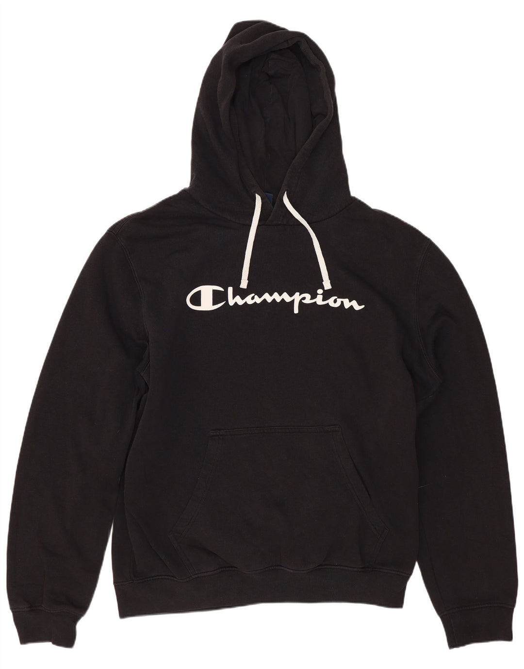 CHAMPION Pull à capuche graphique pour hommes, grand coton noir