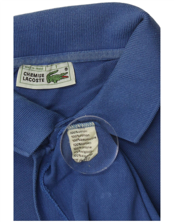 LACOSTE Polo Homme Taille 7 2XL Bleu Coton