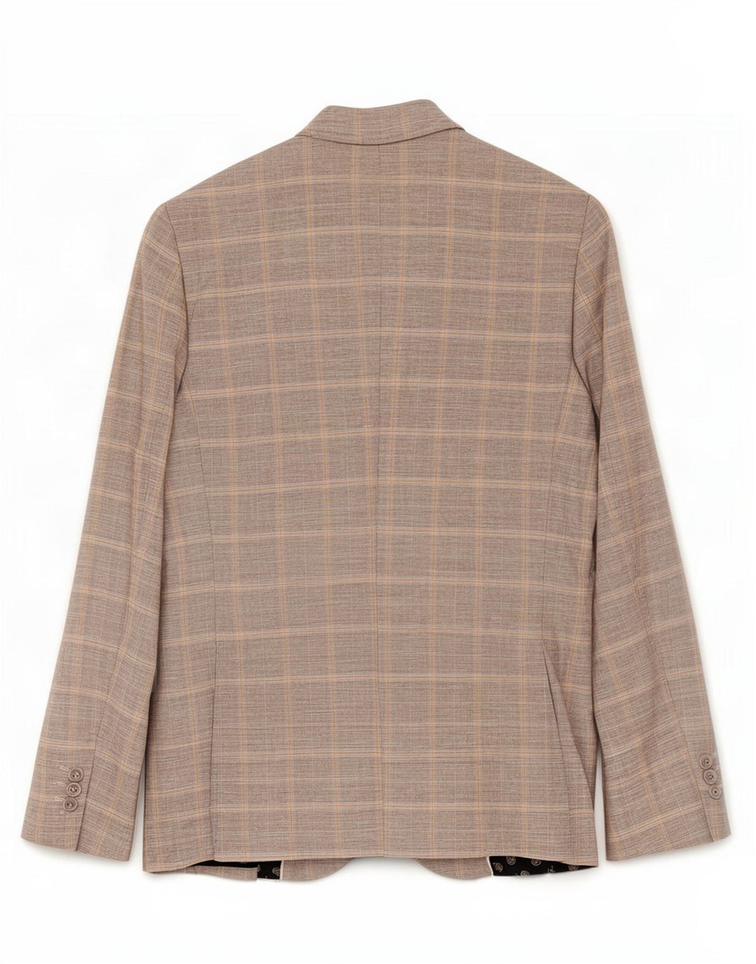 River Island Veste blazer coupe slim à 2 boutons pour homme UK 38 Gris moyen à carreaux