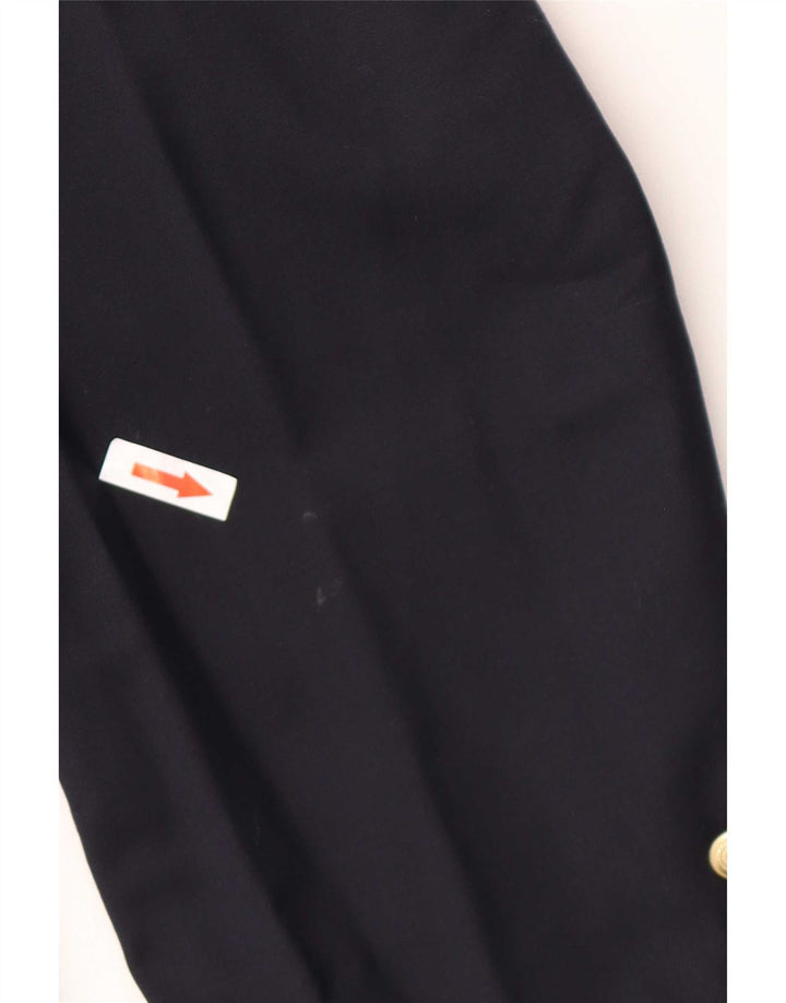 Chaps Veste Blazer 1 Bouton Coupe Régulière Homme UK 44 2XL Bleu Marine Laine Vierge