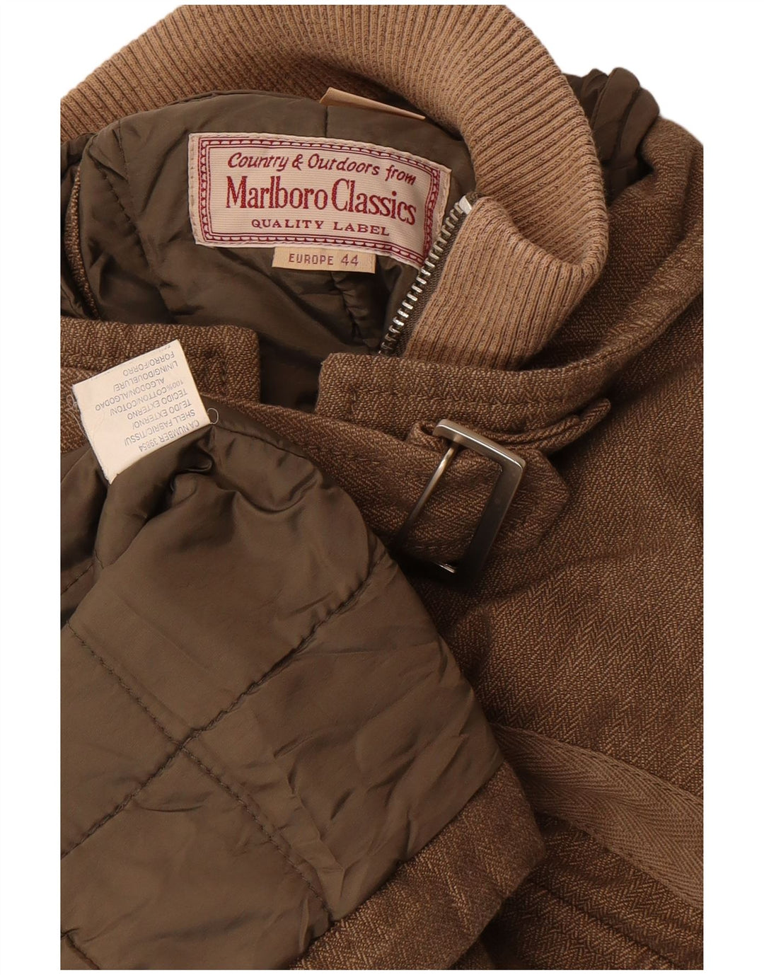 Marlboro Classics Veste utilitaire pour femme EU 44 XL Coton à chevrons marron