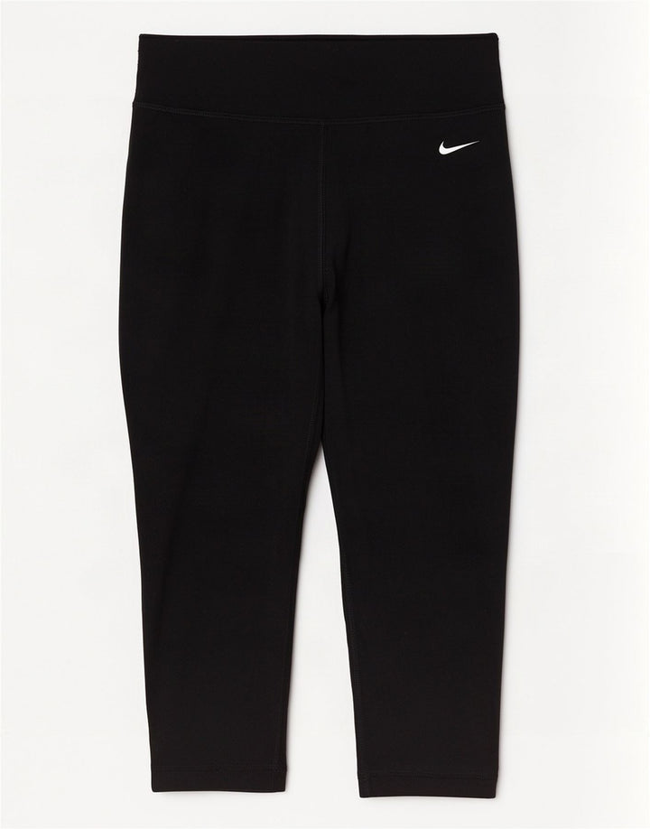 Nike Legging Capri Dri Fit pour femme UK 8 Small Noir Nylon