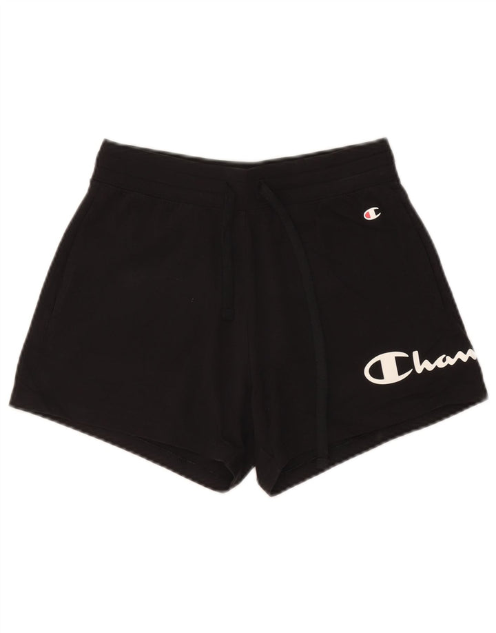 Champion Short de sport graphique pour femme UK 12 Noir moyen