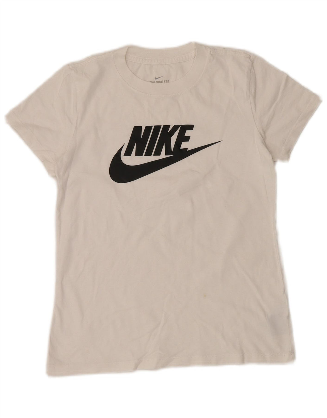 NIKE T-shirt graphique pour femme UK 6 XS Blanc Coton