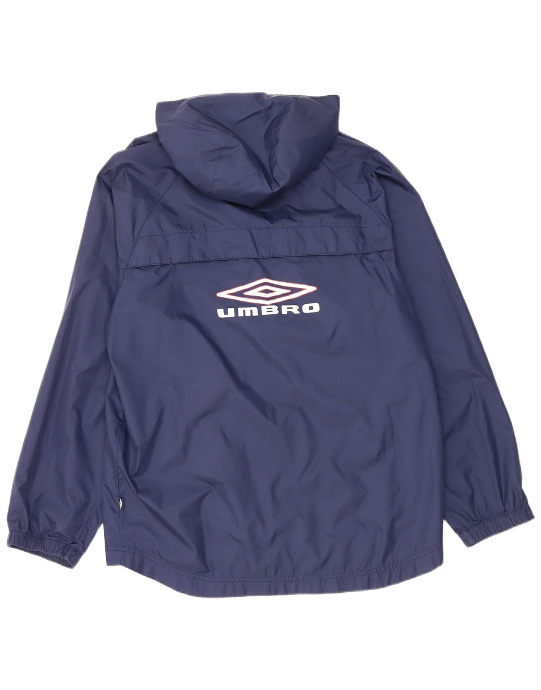 UMBRO Veste de pluie à capuche graphique pour homme UK 36 Small Bleu marine Nylon