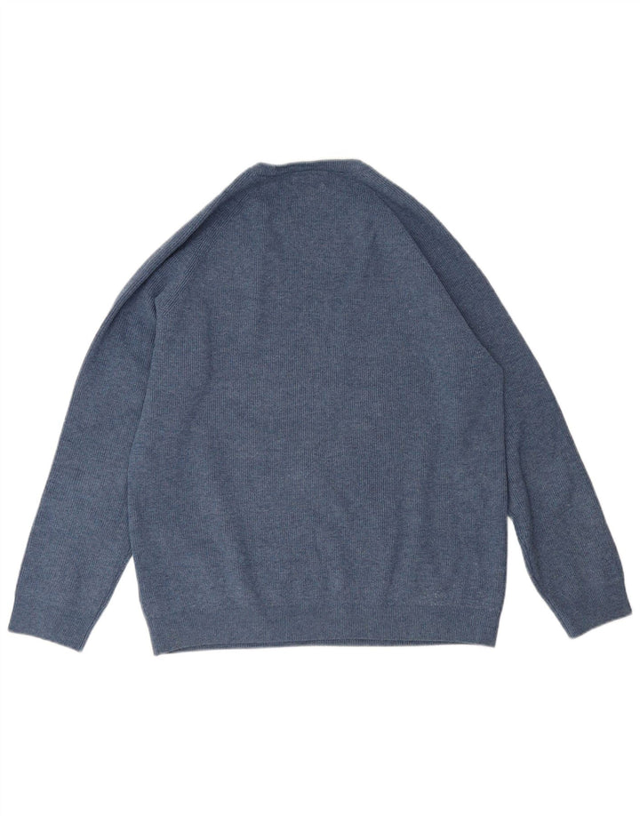 Marks & Spencer Pull à col rond pour homme XL Bleu Polyester