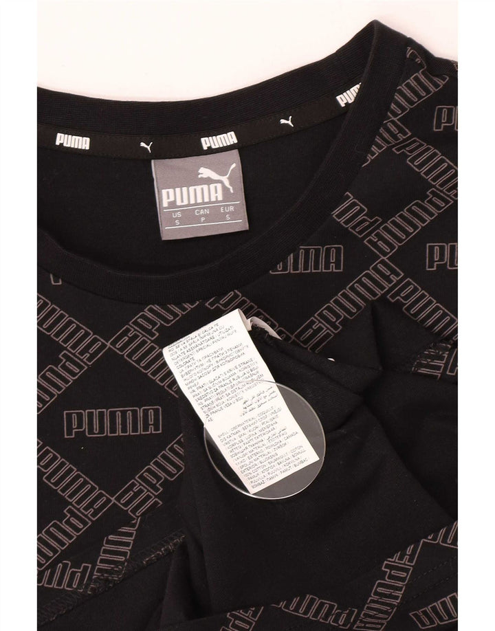 Puma T-shirt graphique pour homme, petit, noir, coton
