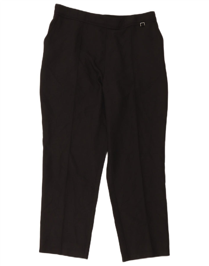 Marks & Spencer Pantalon court pour femme UK 14 Large W34 L24 Noir Polyester