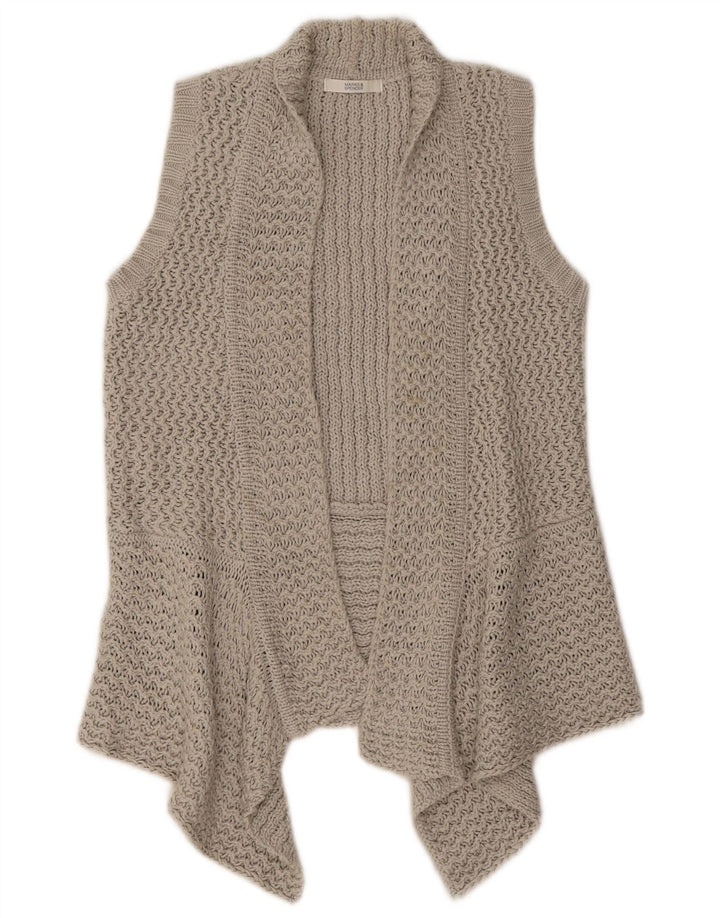 Marks & Spencer Pull cardigan ouvert sans manches pour femme UK 10 Petit Gris