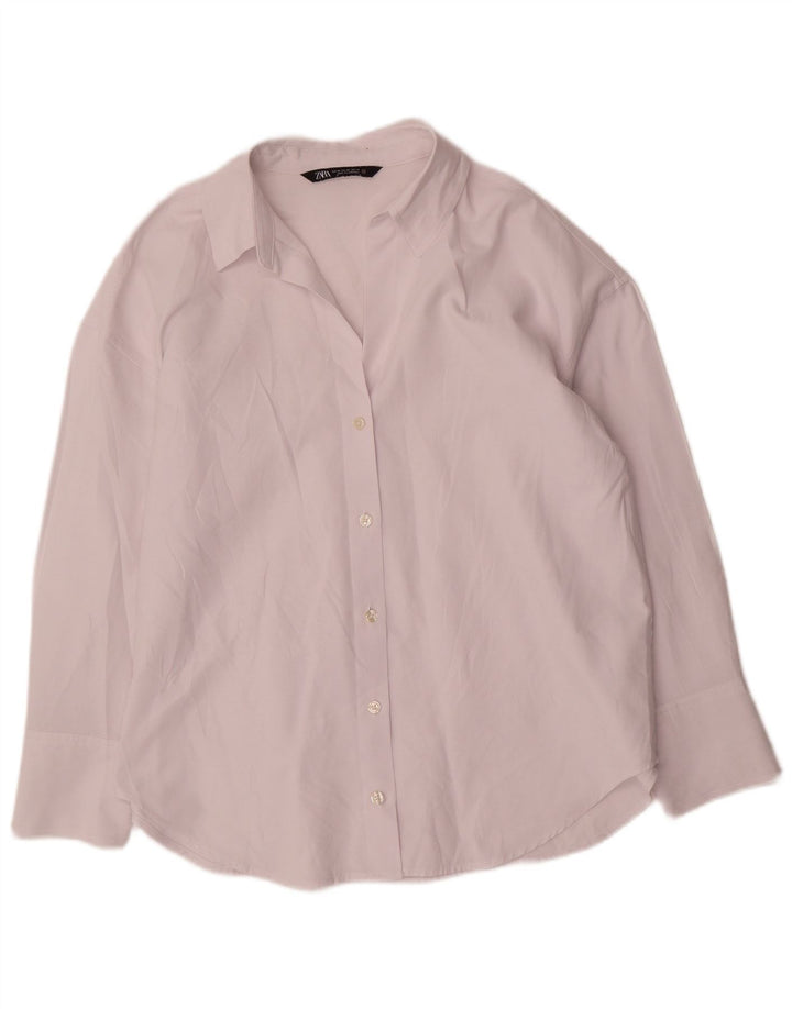 Zara Femme Chemise Oversize UK 6 XS Coton Blanc