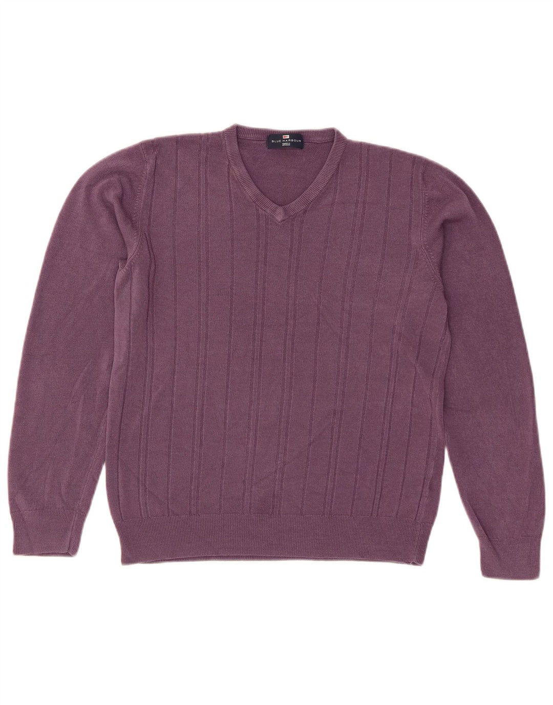 Marks & Spencer Pull col en V pour femme UK 14 Violet moyen