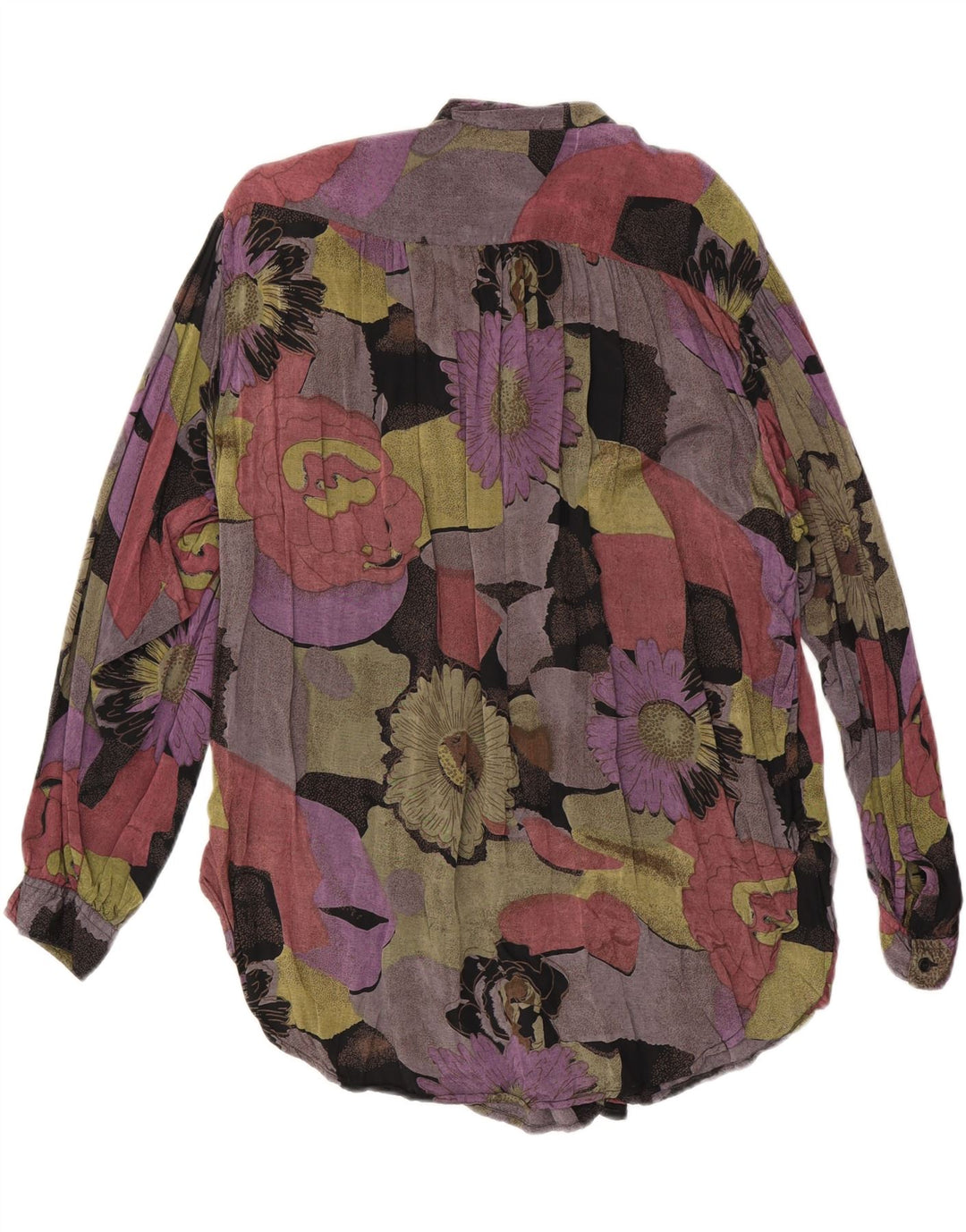 VINTAGE Chemisier chemise longue femme EU 36/38 Medium multicolore floral