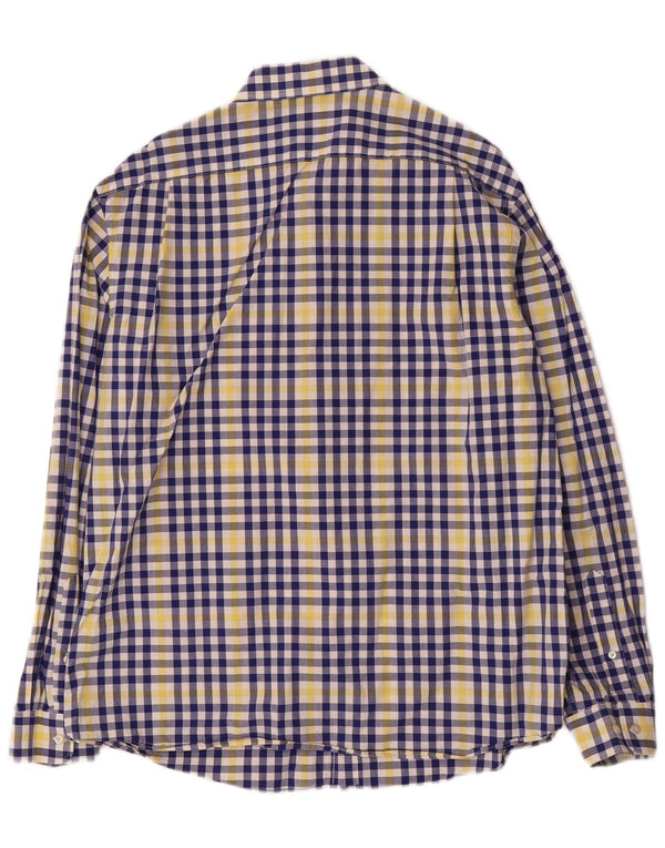Tommy Hilfiger Chemise slim fit pour homme Taille 17 1/2 XL Coton à carreaux bleus