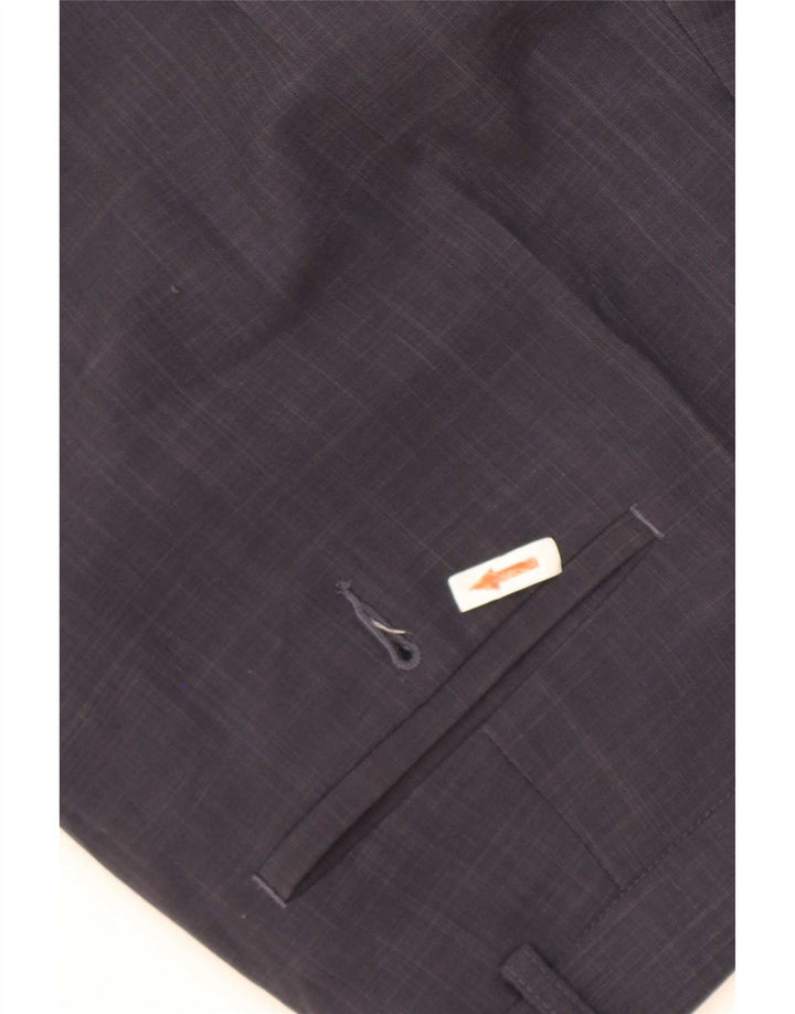 Marks & Spencer Pantalon de Costume Droit Homme W38 L33 Bleu Marine Polyester