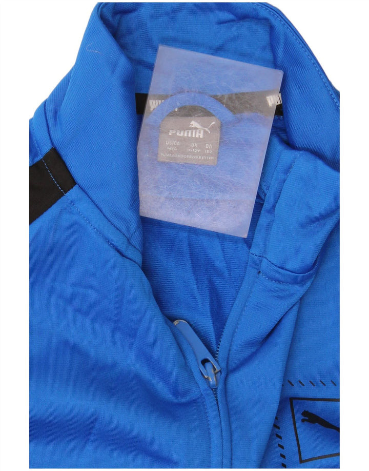 PUMA Veste de Survêtement Graphique Garçon 11-12 Ans Bleu Colorblock