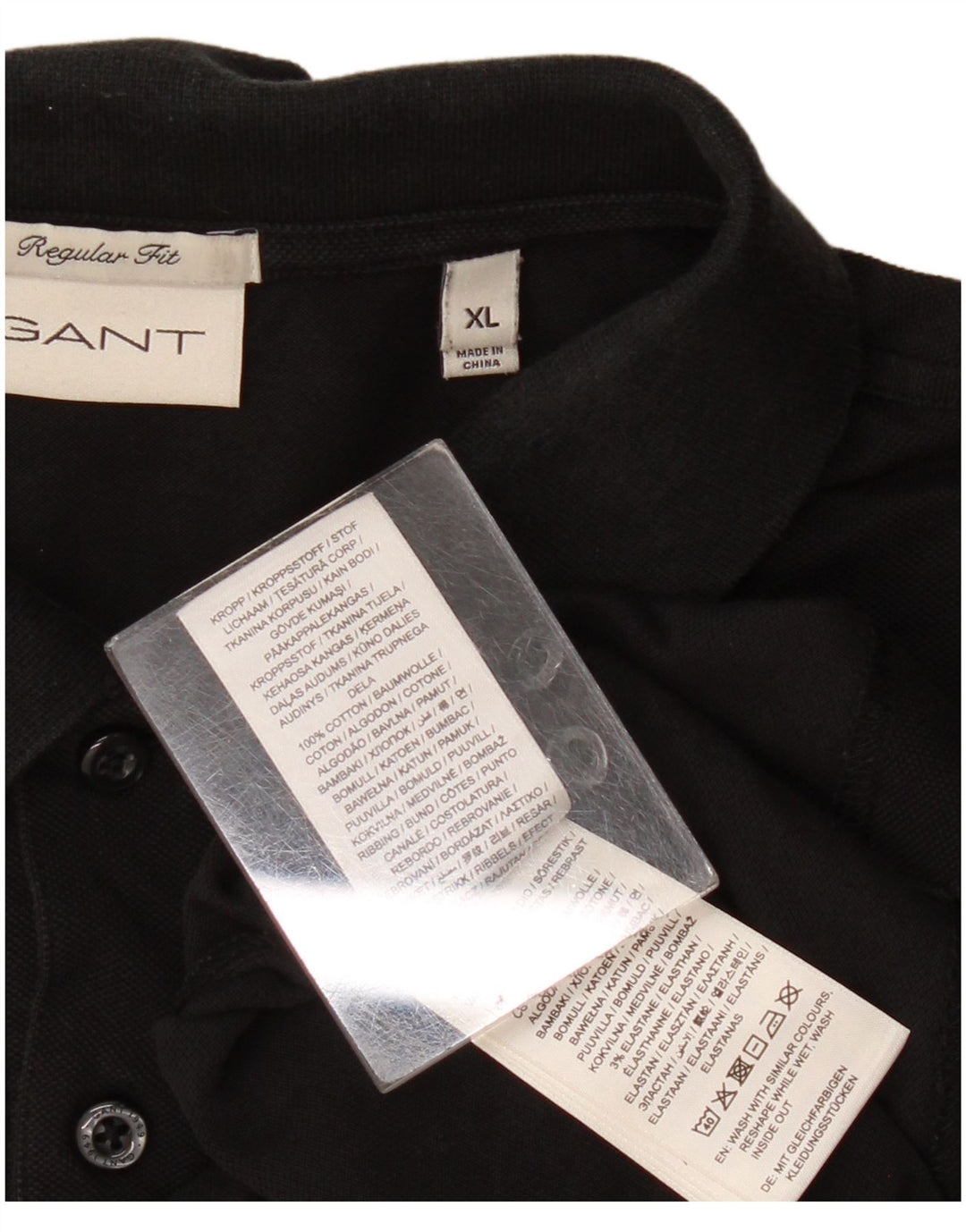 Gant Polo Regular Fit XL Noir Coton Homme