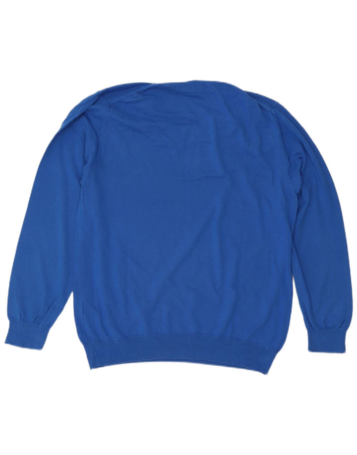 GANT Pull col V Homme XL Bleu Coton