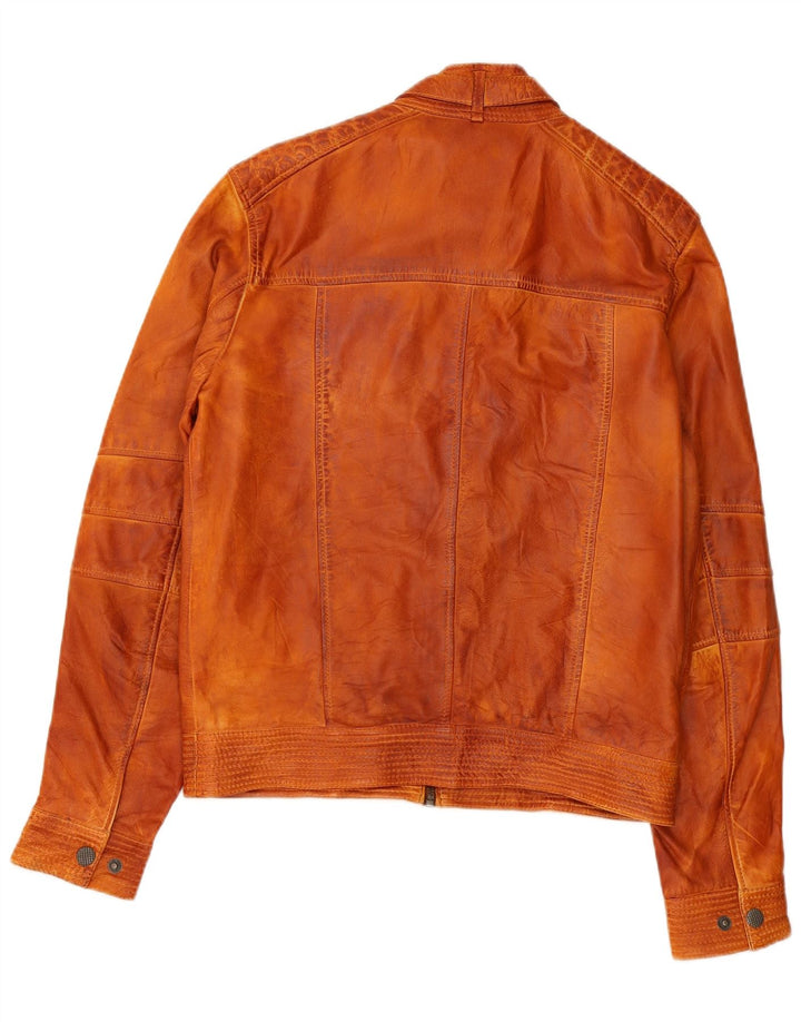 AUTARK Veste en cuir pour homme UK 36 Petit cuir marron