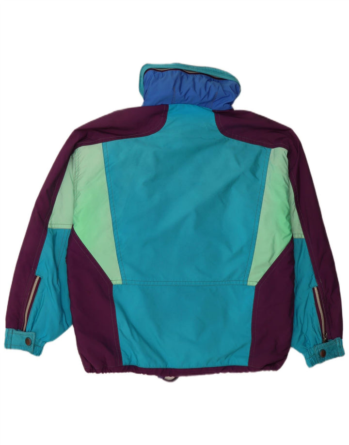 COLMAR Veste de ski à capuche coupe ample pour homme IT 44 XS Bleu Colourblock