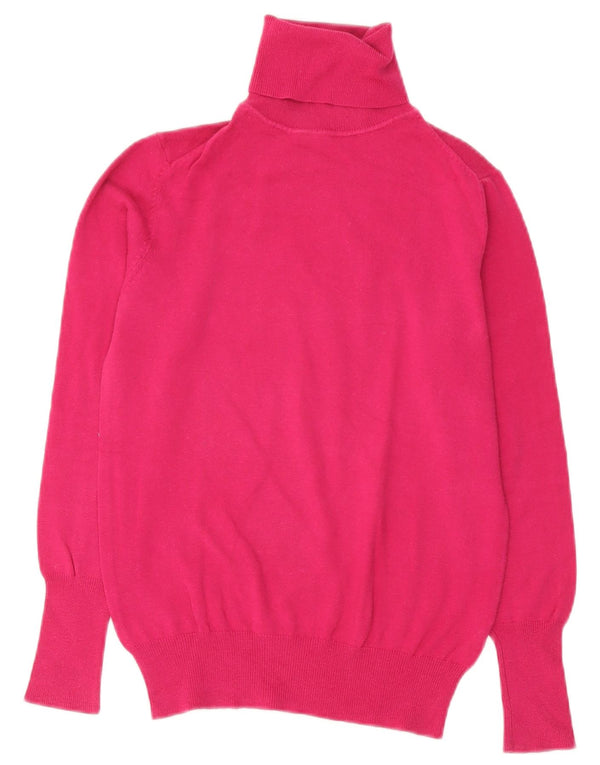 Zara Pull col roulé pour femme UK 16 Grand coton rose