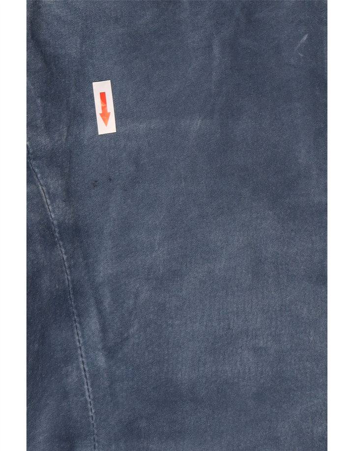 Project Veste en daim pour femme UK 10 Petit cuir bleu