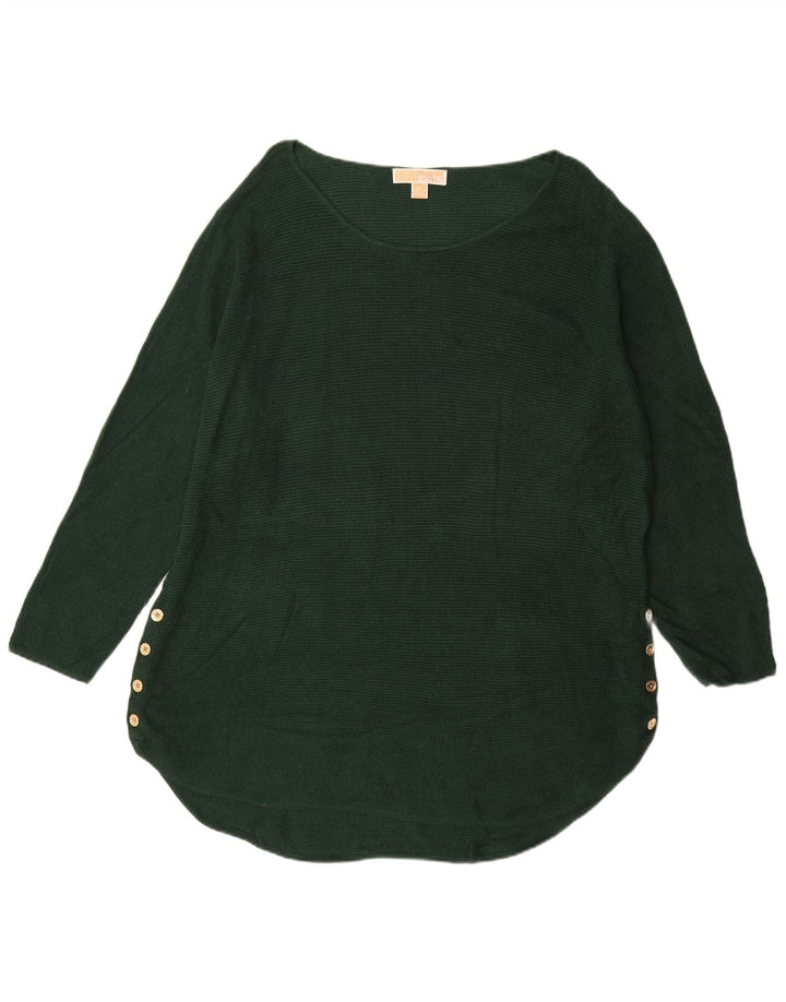 MICHAEL KORS Pull long à col bateau pour femme UK 20 2XL Vert