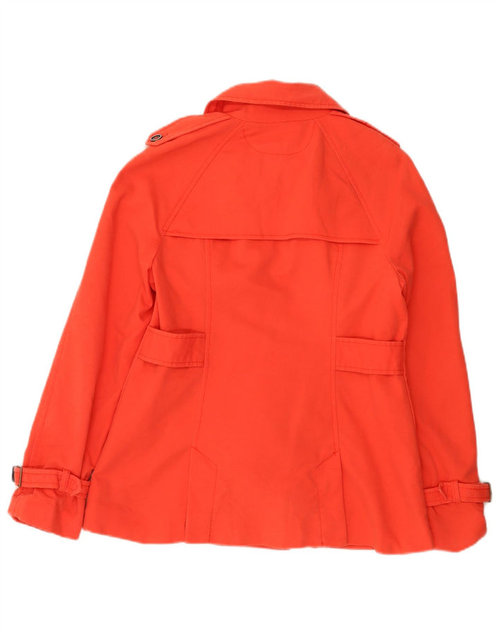 Zara Femme Trench Court UK 12 Coton Orange Moyen