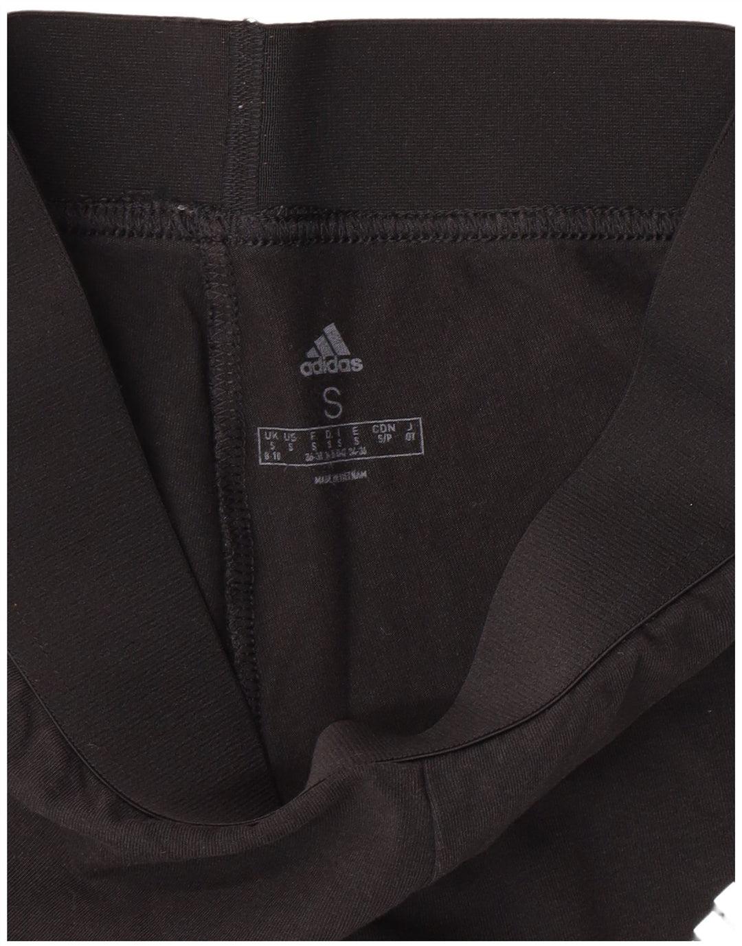 ADIDAS Leggings Femme UK 8/10 Petit Noir