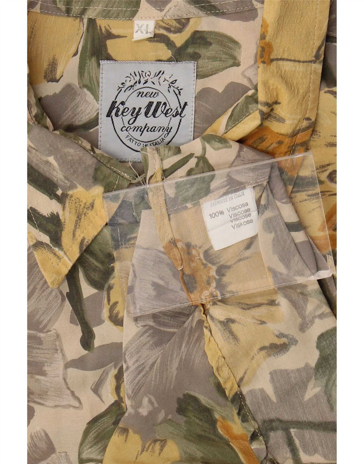 Chemise Homme Key West XL Viscose Florale Multicolore